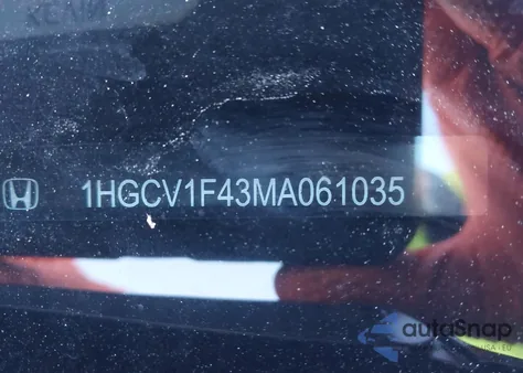 2021 Honda Accord Sport Special Edition из США, поврежденный, VIN 1HGCV1F43MA061035